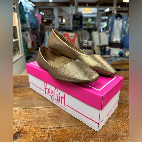 NIB HeyGirl by Corkys “Over It” Bronze Flats - Picture 2 of 4